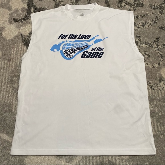 For The Love of The Game Long Island New York Lacrosse White Graphic Tank - Picture 1 of 4